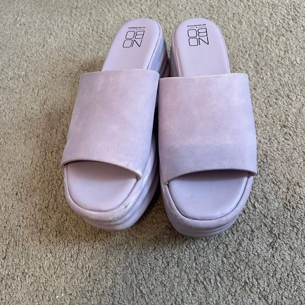 NOBO Women's Light Purple platform sandals